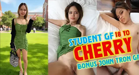 JohntronX – Cherry 2 หนังเอ็กเด็ด น้องเชอร์รี่ สาวไทยน่ารักตัวเล็กหุ่นบางตาโต พาไปกินของหวานแล้วขึ้นห้องมากินของคาว ถ่ายแบบกันจับเลียหีชักว่าวโม๊กควยก่อนเย็ด โดนตอกหีฟิตๆ จัดท่าหมาครางเสียวขย่มควยเด้งหีแล้วเจอแหกหีซอยแตกในคารู